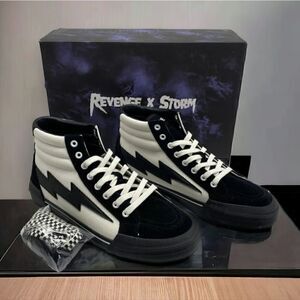 REVENGE x STORM High Top Vol. 2 White Black Mens Size 8 Womans 9.5 NWT